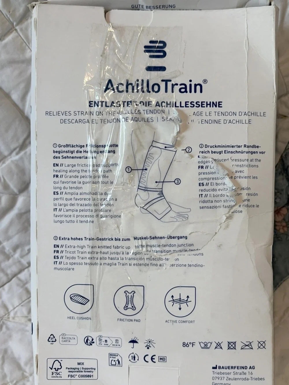 Bauerfeind Achillotrain Achilles Tendon Support Size 5